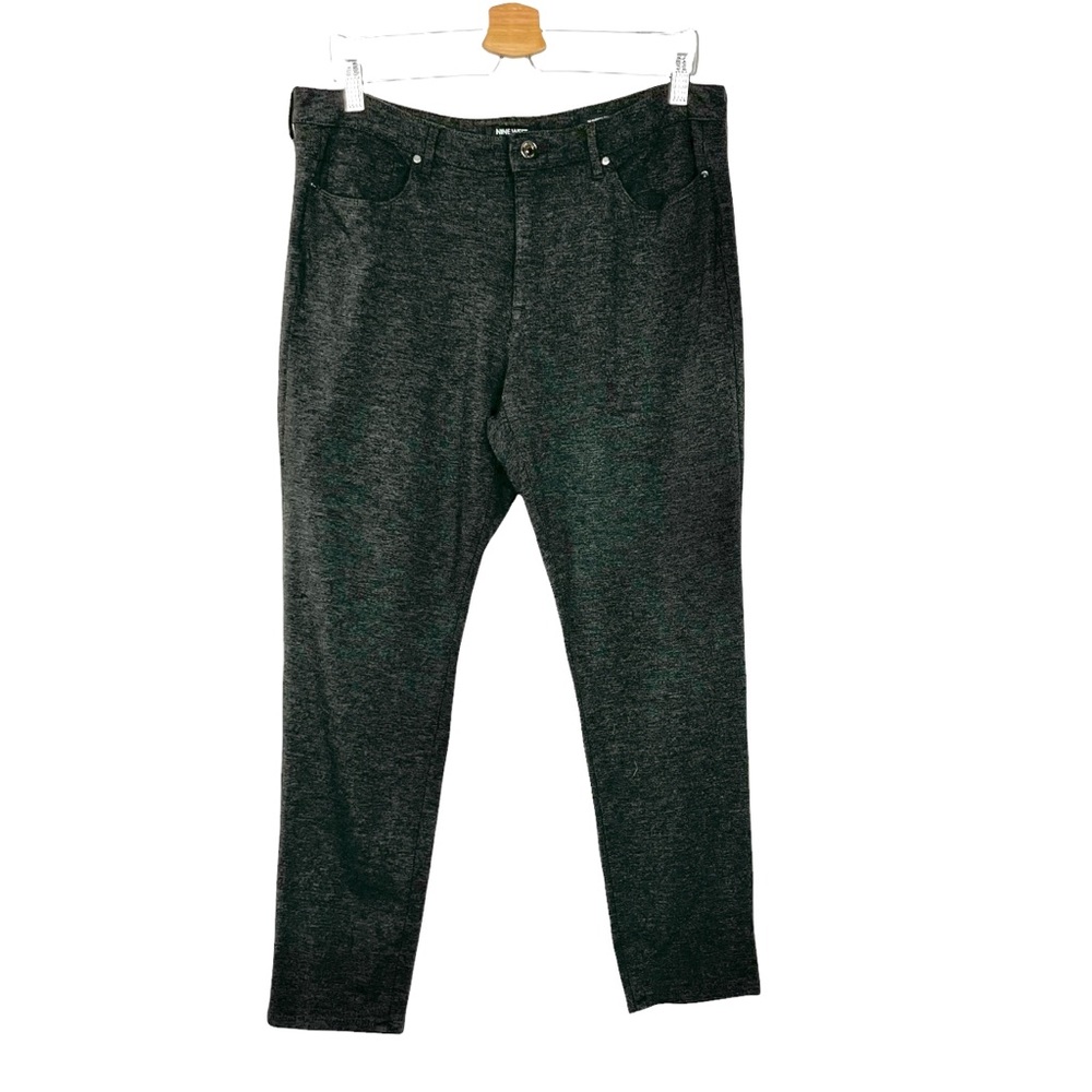 Nine West Gramercy Ponte Knit Skinny Pants Gray Size 16